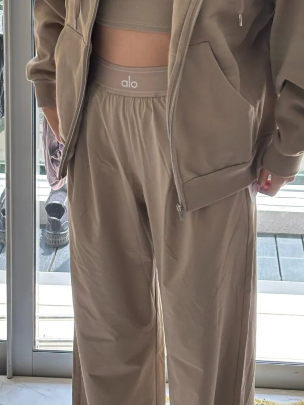 Alo Yoga Gravel Casual Suit Up Pants🌷Athleisure Office Travel Daily☕Regular